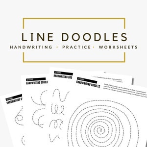 Printable Handwriting Control Practice Worksheet PDF // Digital Download