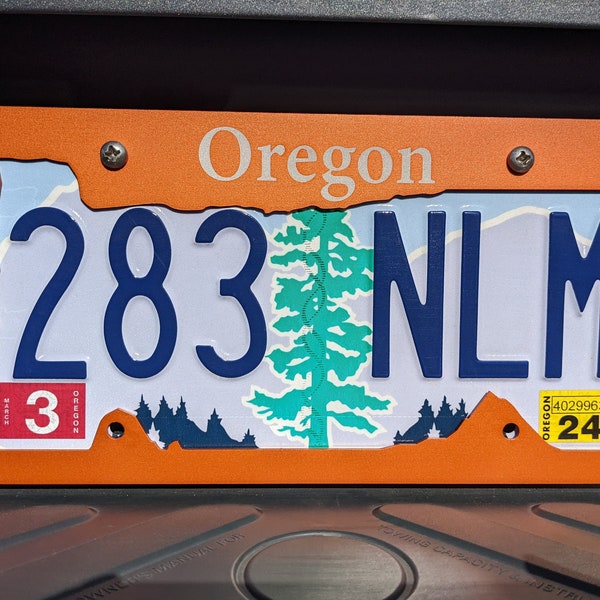 Oregon License Plate Frame Etsy