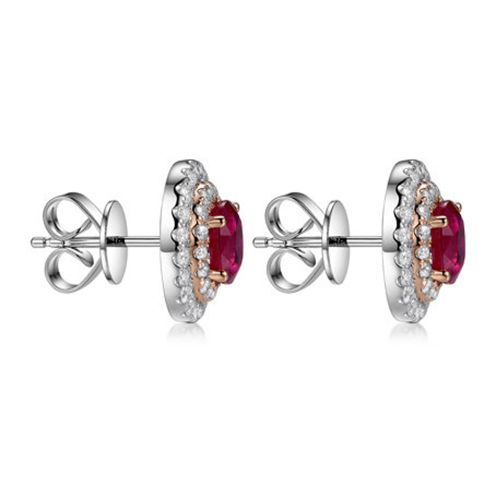 Ruby stud earringsDiamond earrings18k gold earringsStatment Etsy