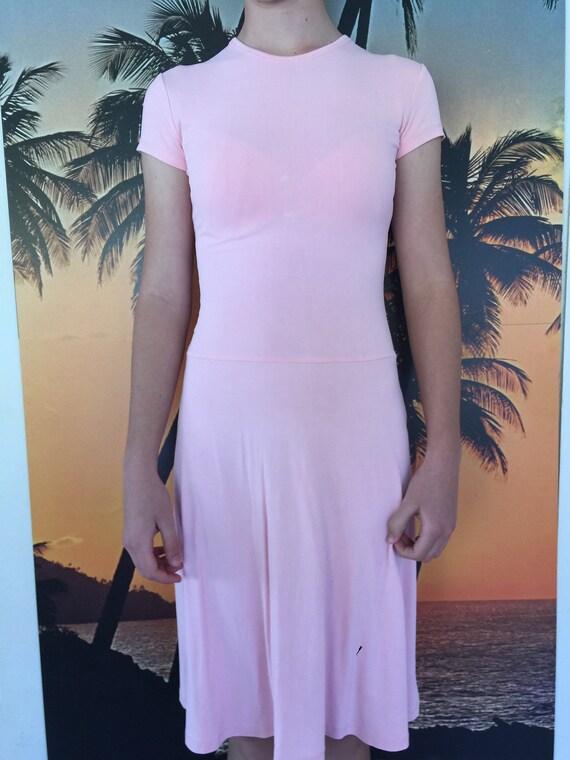 pink jersey dress