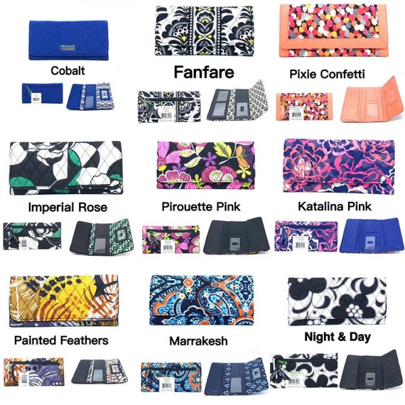 NEW Vera Bradley Trifold Wallet Multi Pattern Perfect Gift - Etsy