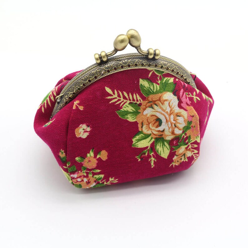 Handmade Printed Coin Purse Vintage Pouch Buckle Clutch Bag - Etsy