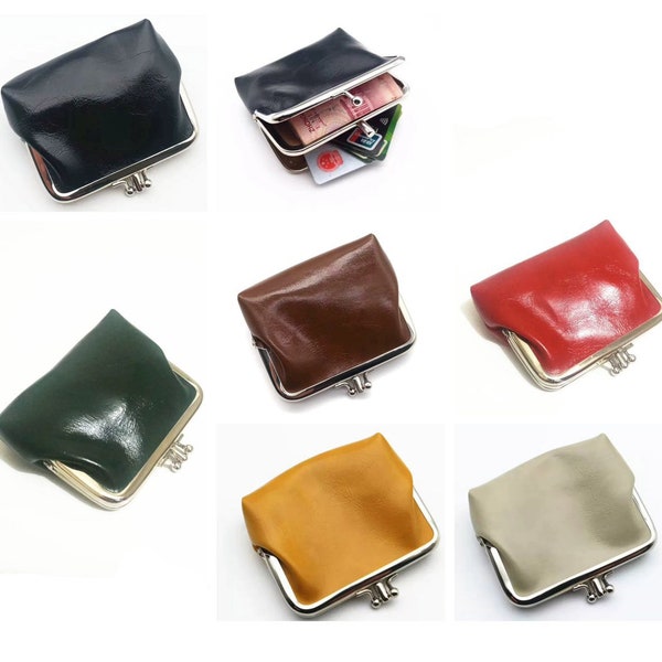 Genuine Pu Leather Women Kiss Kiss Coin Purse Change Purse Wallets for Women With Gift Bag - Perfect Gift