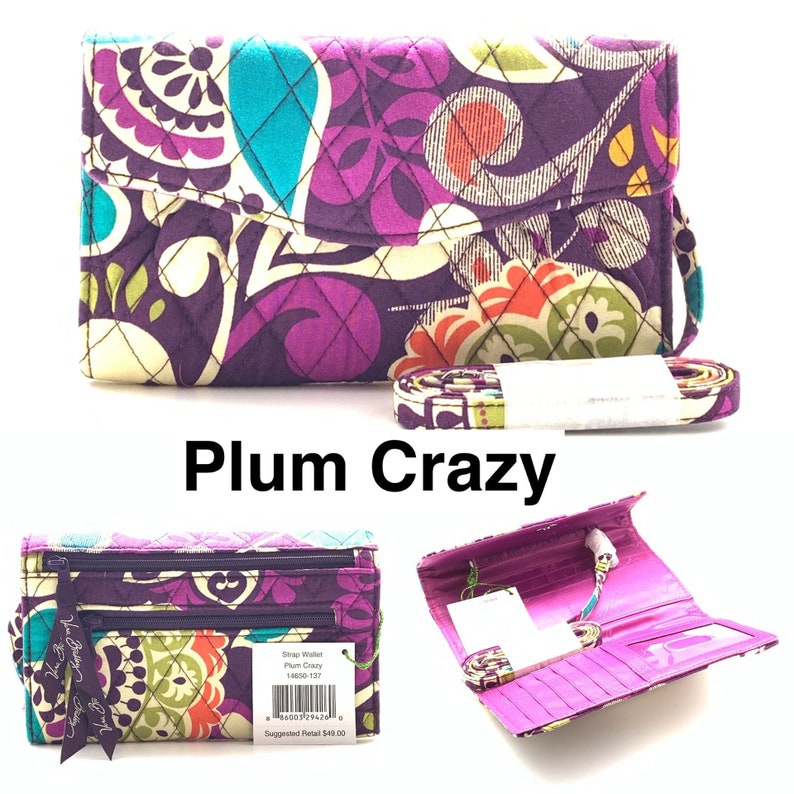 Vera Bradley Strap Wallet Crossbody Bag Multi Pattern Etsy