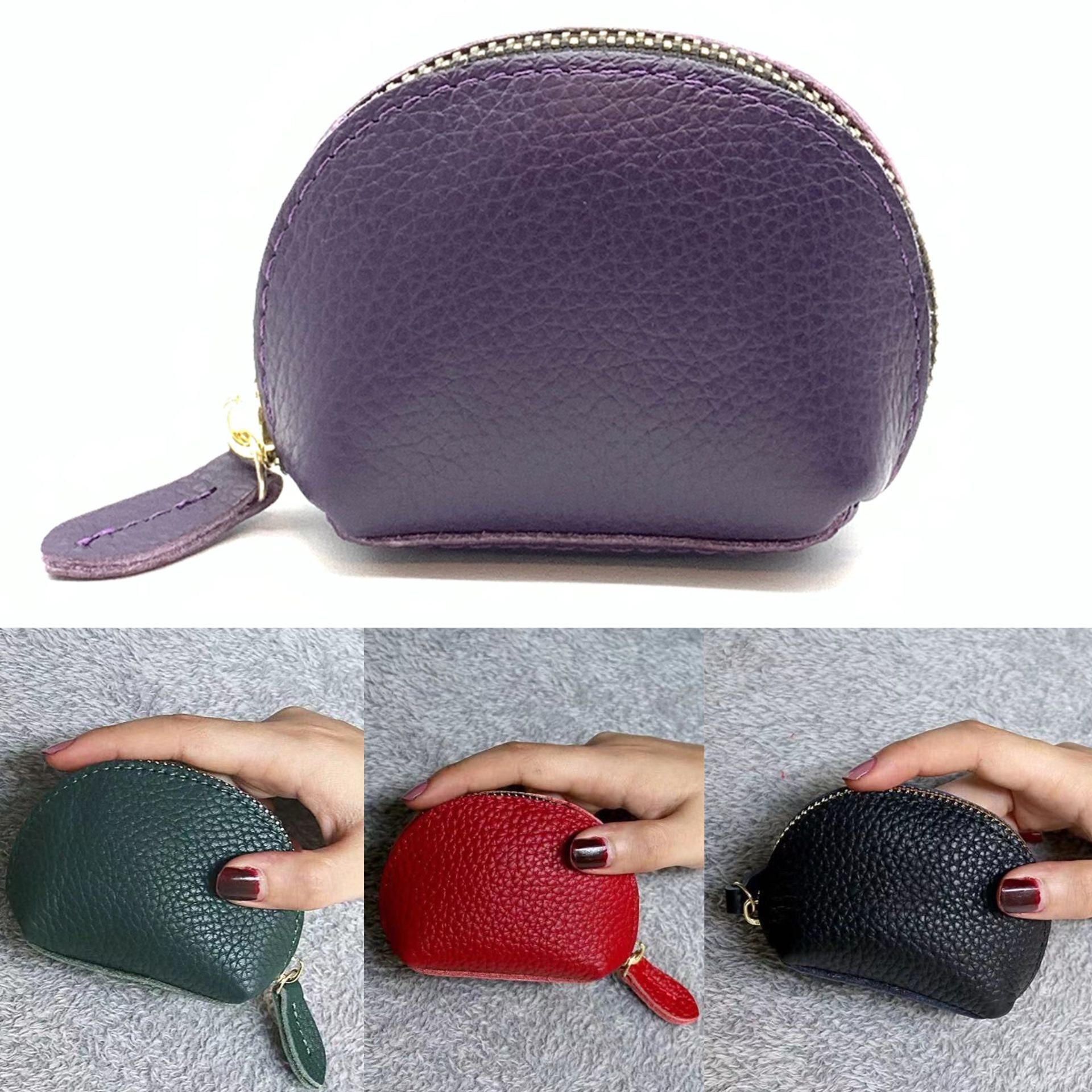  Genuine Leather Coin Pouch Change Holder for Men/Woman