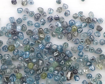 280PCS 1MM Blue Diamond, Blue Raw Diamond, Natural Diamond, Loose Diamond, Blue Rough Diamond, Gemstone Solitaire, Uncut Tiny Diamond