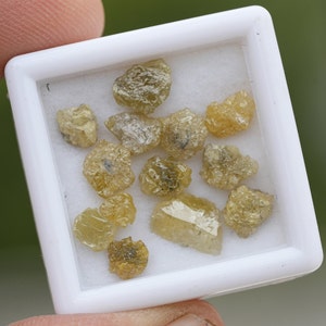 0.50 Carat For Yellow Diamond Eternity Ring, Uncut Raw Rough Diamond, Natural Yellow Loose Diamond, Fancy Color Gemstone For Jewelry