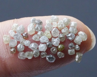 2.00MM Natural Loose Diamond, Raw Diamond, Tiny Rough White Silver Fancy Diamond, Uncut Diamond Jewelry, Raw Mine Gemstone Small Diamond
