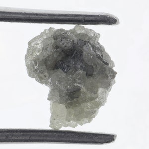 Ongeslepen diamant Ruwe losse diamant 1,71 karaat natuurlijke ruwe witgrijze kleur conflictvrije diamanten, Afrikaanse losse onbewerkte diamanten