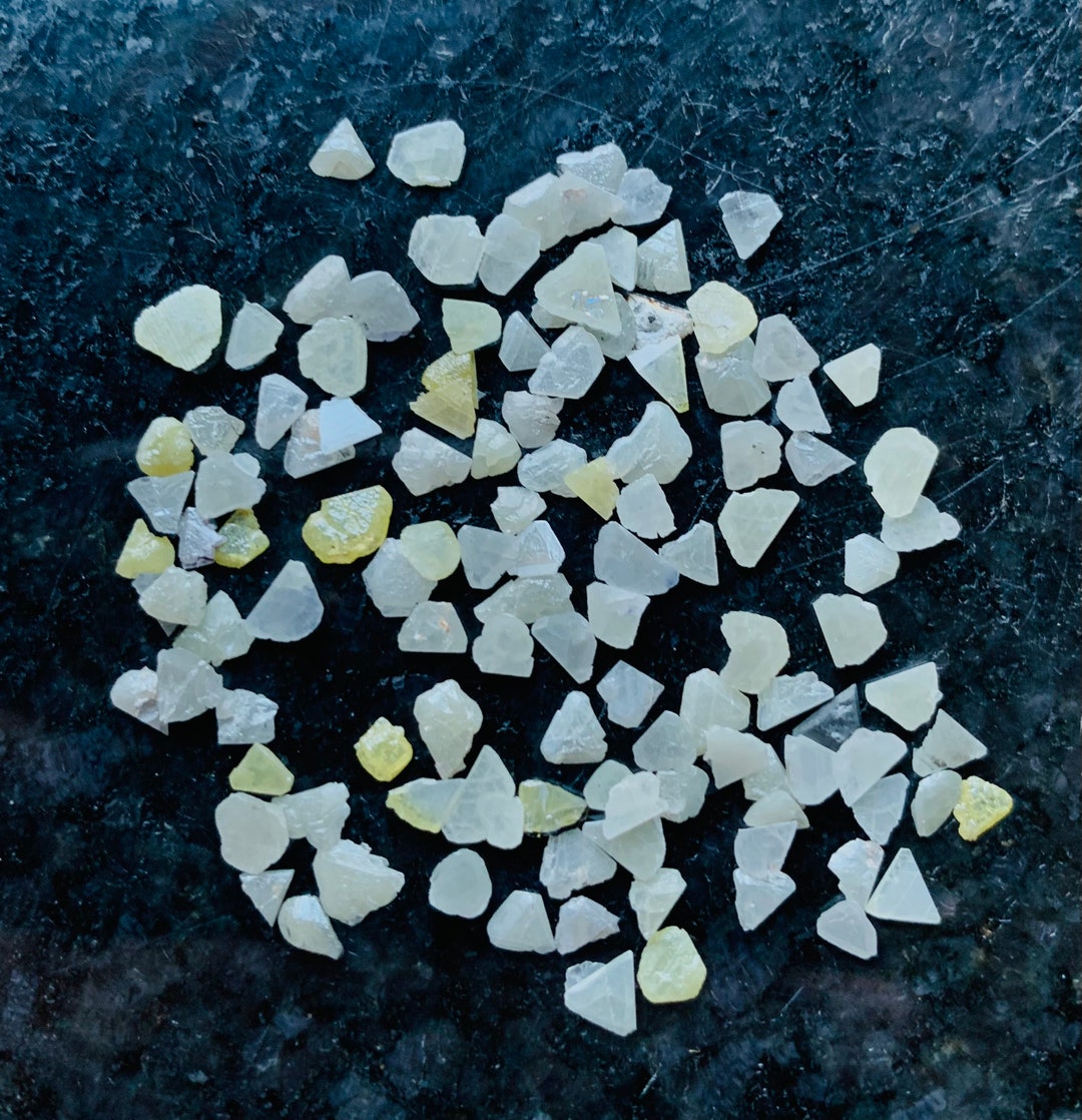 8.58 Ct Natural Triangle Rough Diamond Mix Lot | 3-5mm Grey Yellow Raw ...