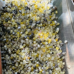 1CTW , Yellow Uncut Raw Rough Natural Tiny Diamond/ Uncut Rough Loose Yellow Diamond For Jewelry