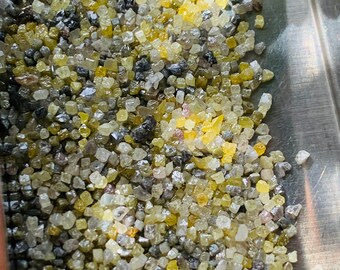 1 CTW Yellow Raw Uncut Diamond, Rough Loose Natural Tiny Diamonds