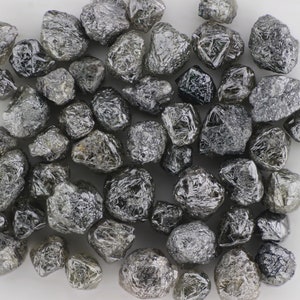 16.14 C.T.W 50 Pcs Black Diamond, Natural Diamond, Raw Diamond, Rough Diamond, Rough Gemstone, Sparkly Diamonds, Rustic Diamonds