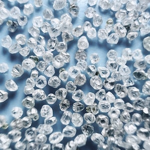 Natural Loose Diamond, White Small Raw Diamonds, Round Diamond, Crystal Diamonds, 140 Pcs 1 C.T.W , Uncut Raw Diamonds, 1MM Diamonds