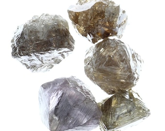 1.48 Carat Natural Crystal Rough Raw Diamonds,  brown Raw Diamonds For Jewelry 5pcs- Loose Diamond - Natural Diamond