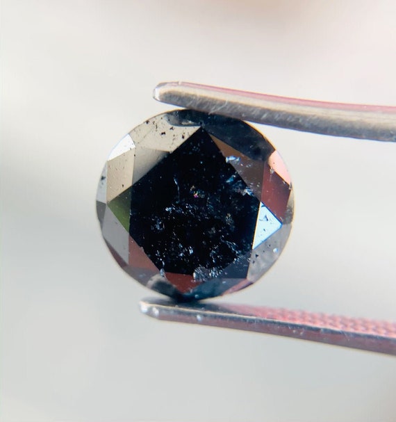 Natural untreated black diamond best sale ring