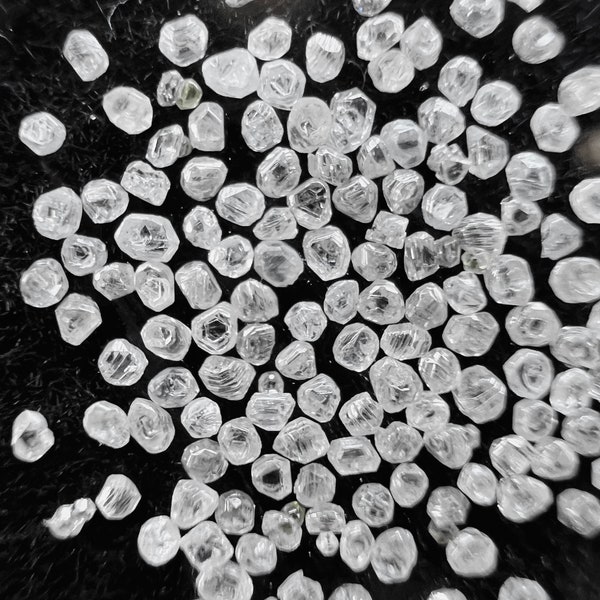 140PCS 1.00 Ctw White Natural Uncut Rough Raw Diamonds , Raw Crystals Gemstone Raw Stone For Jewelry