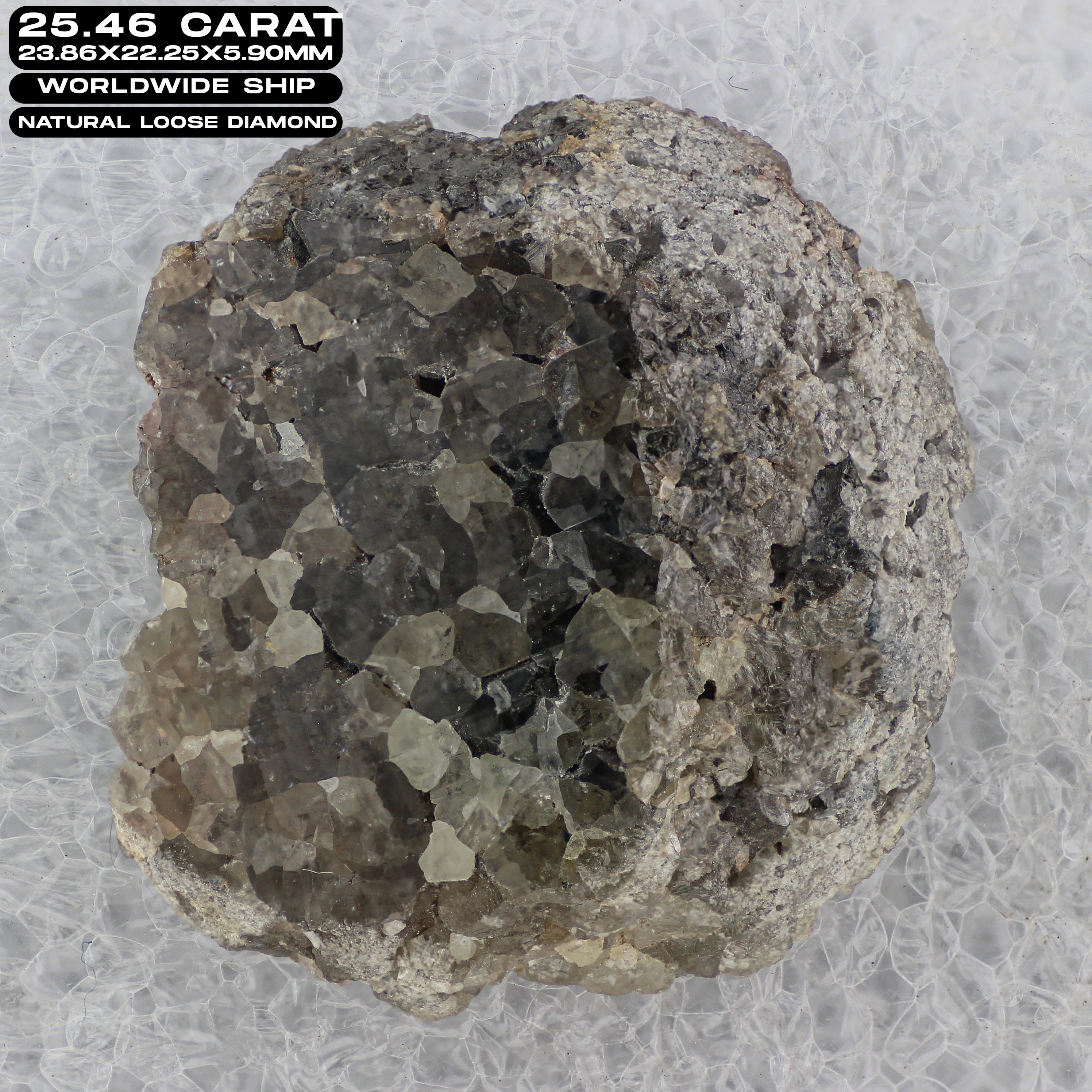 25.46 Carat Brown Diamond, Rough Diamond, Raw Diamond, White Big