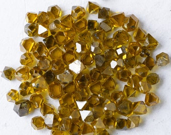 Yellow Lab Created Diamond, Lab Grown Diamond, Raw Diamond, Octahedral Loose Diamond, Fancy Diamond, CVD Hpht Diamond, Loose Raw Diamond