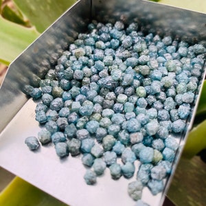 Blue Raw Diamond, Loose Rough Diamond, Blue Gemstone, Blue Gemstone Solitaire, Natural Blue Diamond 3.50TO4.00MM 2-3PCS