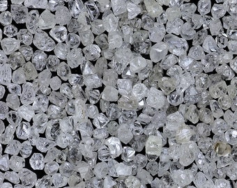 340 Pcs 2.00Ct, Crystal White Natural Uncut Rough Raw Diamonds For Jewelry