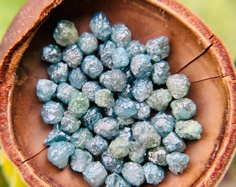 Natural Blue Diamond, Raw Rough Diamond, Loose Diamond, Sky Blue Diamond, Blue Raw Gemstone, Gemstone Solitaire 1.00 CTW 3-4PCS