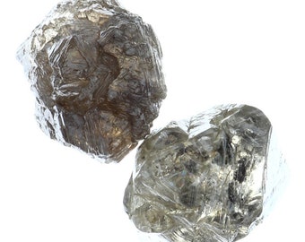 1.00 Carat Natural Crystal Rough Raw Diamonds, grey brown Raw Diamonds For Jewelry 2pcs- Loose Diamond - Natural Diamond