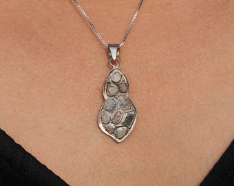Raw Diamond Necklace Pendants For Women - Uncut Rough Diamond Jewelry