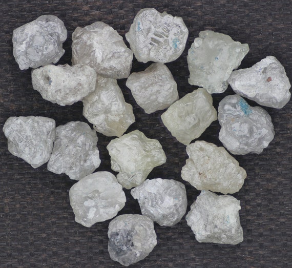 Buy 18 PCS Raw Diamond White Diamond Loose Diamond Gemstone Solitaire White Diamond Uncut Salt and Pepper Diamonds Online in India Etsy