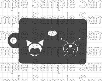 Kuromi Sanrio Face Painting STENCIL