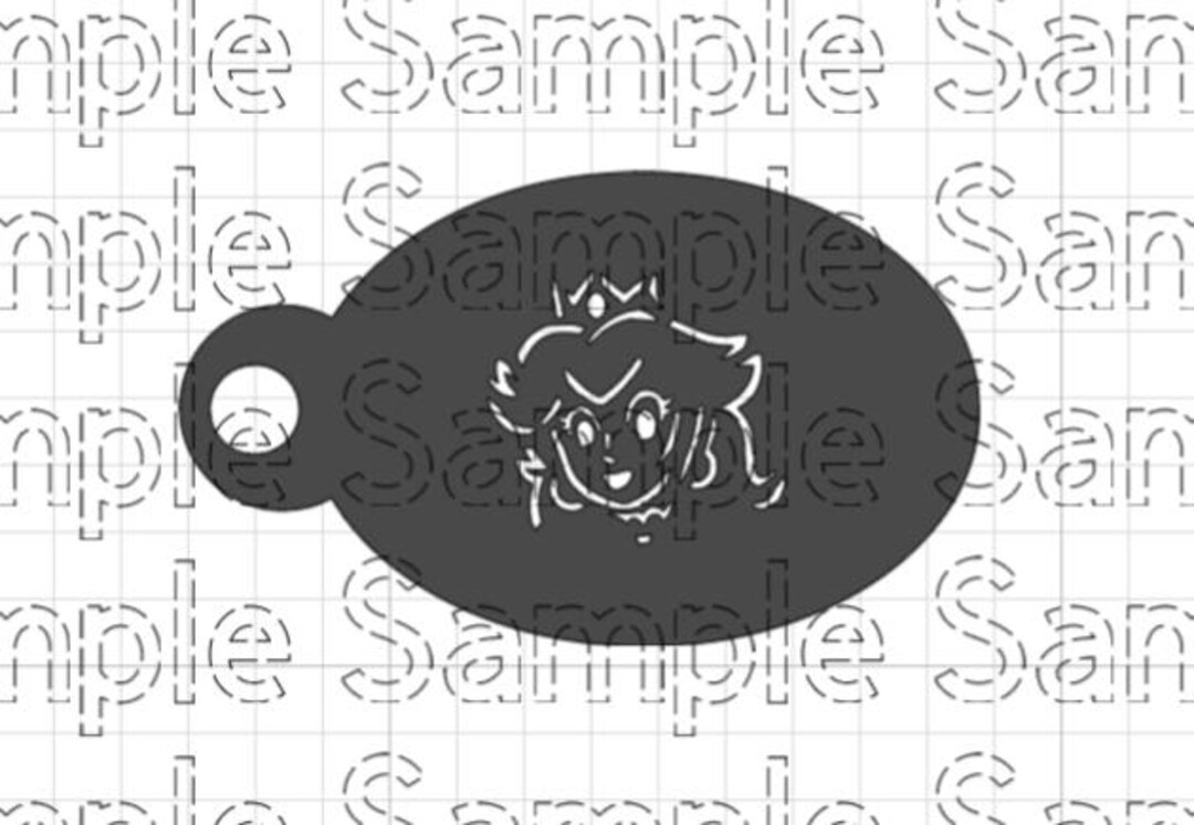 Super Mario Princess Peach Face Painting STENCIL - Etsy