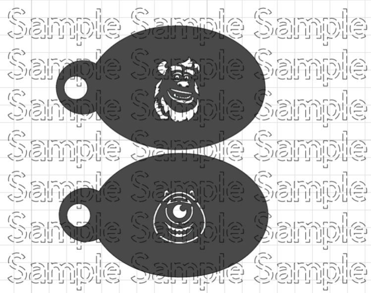 Monsters Inc Set Face Painting STENCIL - Etsy