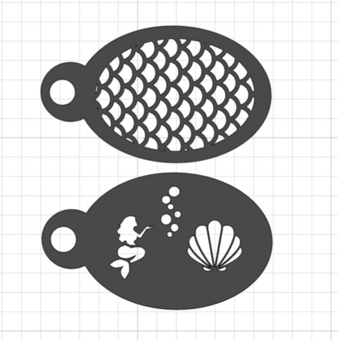 MERMAID Face Painting Stencil - Etsy