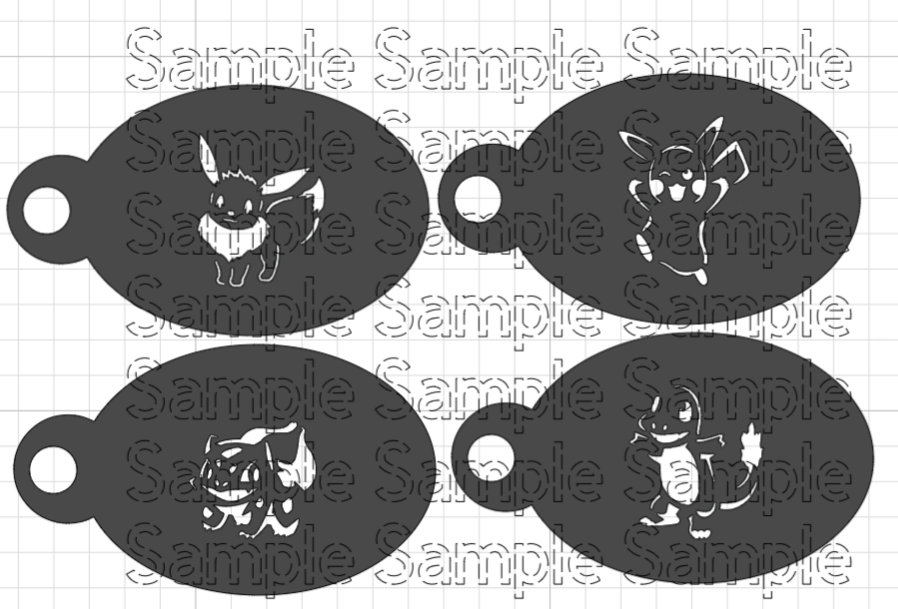 Pokemon Face Painting Bundle STENCIL - Etsy