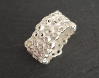 Kreativ bred silverring