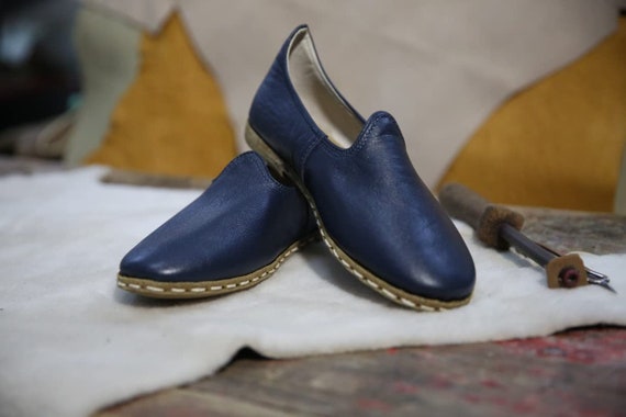 Chaussures maison pour hommes en cuir véritable faites à la main Légères  Respirantes Entièrement cousues à la main Personnalisables -  France