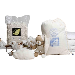 Raw Cotton Stuffing, Batting, Filling (1lb) World-Famous Pure Turkish Cotton - Save More with Multi Packs
