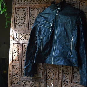 90s Leather Jacket - Wilson&#39;s Leather Maxima Jacket - Wilson&#39;s Leather Womens Jacket S - Leather Moto Jacket - Vintage Motorcycle Jacket