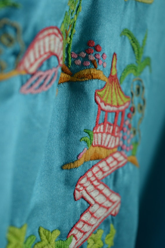 Vintage Silk Robe - 100 Percent Silk - Long Robe … - image 4