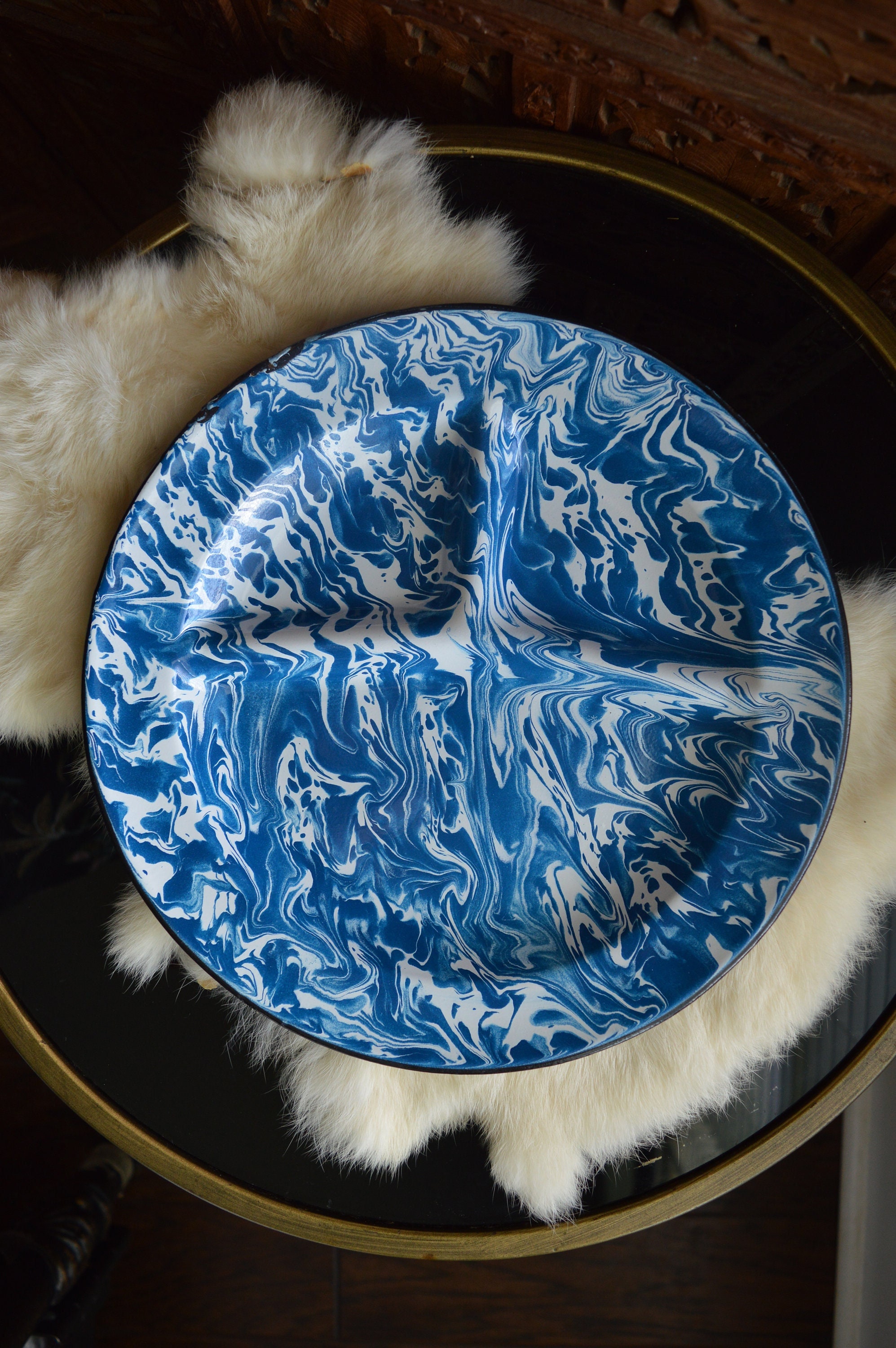 Enamel Divided Plate Vintage Enamel Plate Vintage Etsy