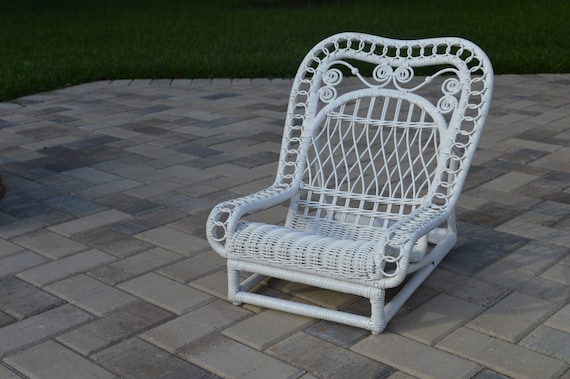 White Wicker Chair Kids Lounge Chair Childrens Chair White Wicker