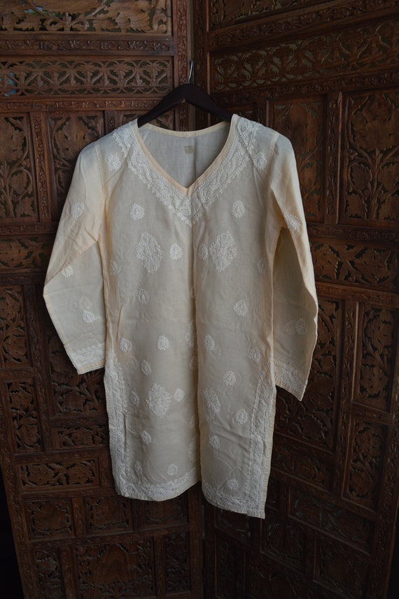 Embroidered Indian Tunic - Long Sleeve Embroidered