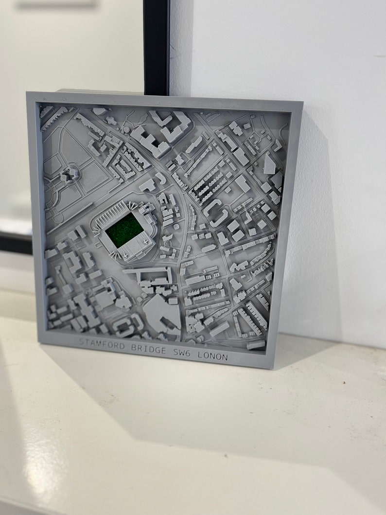 Chelsea Football Stadium 3d Stanford Bridge London Map Postcode - Etsy UK
