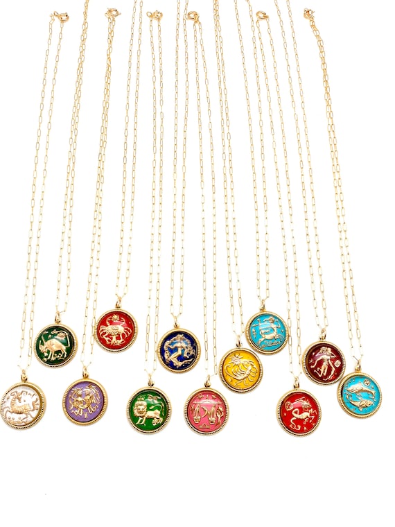 vintage zodiac necklace   vintage astrological si… - image 2