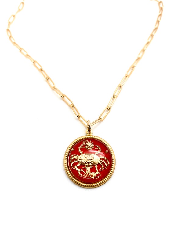 vintage zodiac necklace   vintage astrological si… - image 5