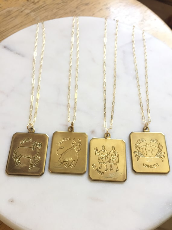 Vintage Taurus Necklace Cool Taurus Necklace Vintage Zodiac