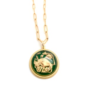 vintage taurus charm boho horoscope glass taurus zodiac pendant vintage bull zodiac necklace 1970&#39;s taurus charm vintage bull 4/20-5/20
