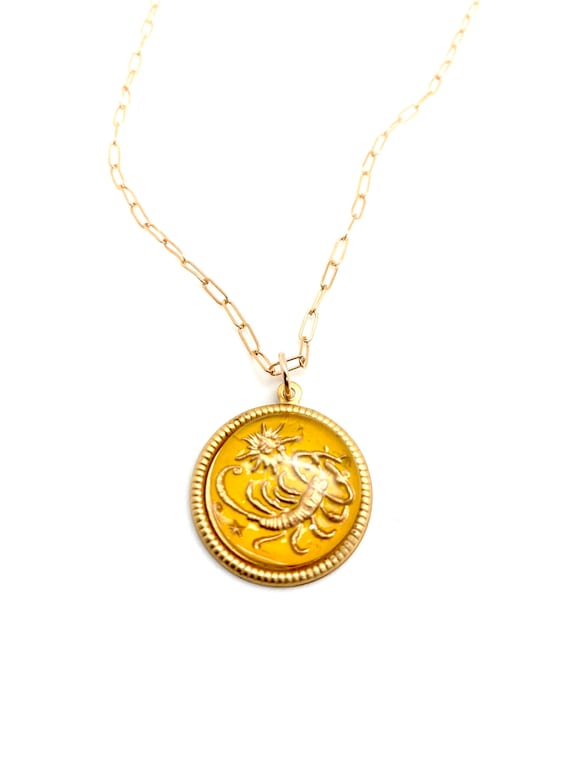 vintage zodiac necklace  vintage astrological sig… - image 7