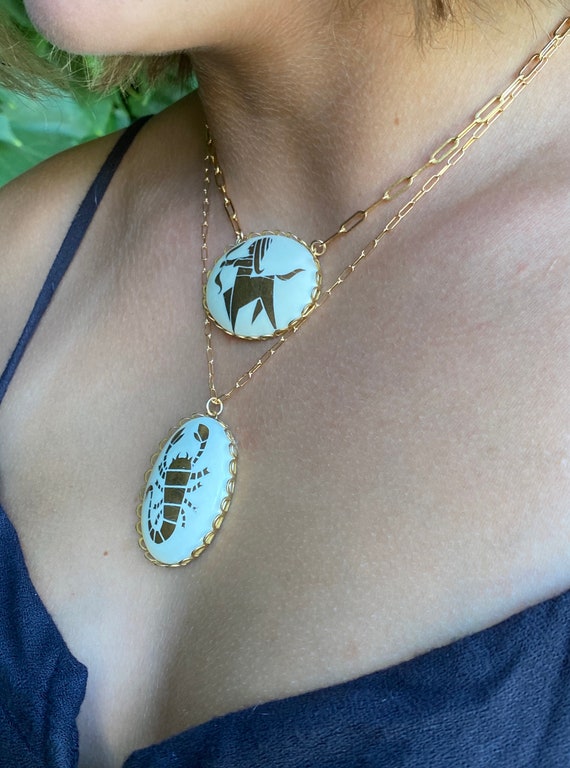 Vintage capricorn best sale necklace