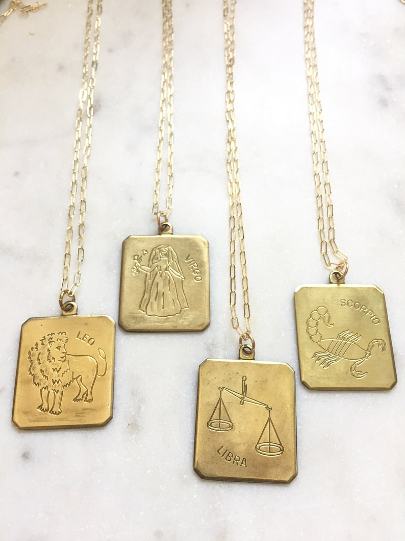 libra charm astrology Vintage libra necklace cool libra necklace horoscope sign gift boho libra vintage zodiac libra necklace